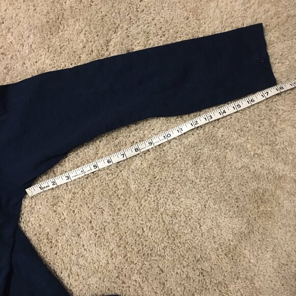 Navy Blue Beads and Sequins Button Collar Shirt - Picture 13 of 13